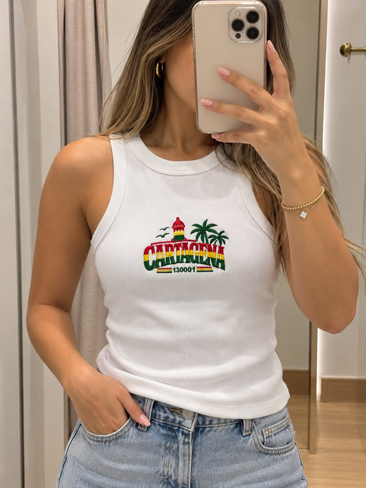 TANK TOPS BORDADA